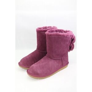 UGG Youth BAILEY BOW SNUGSCAPE Burnt Magenta Size 5 / Women 7